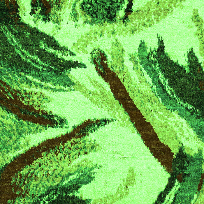 Machine Washable Abstract Green Modern Area Rugs, wshabs2541grn