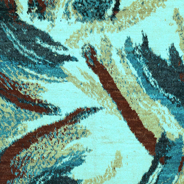 Abstract Light Blue Modern Rug, abs2541lblu