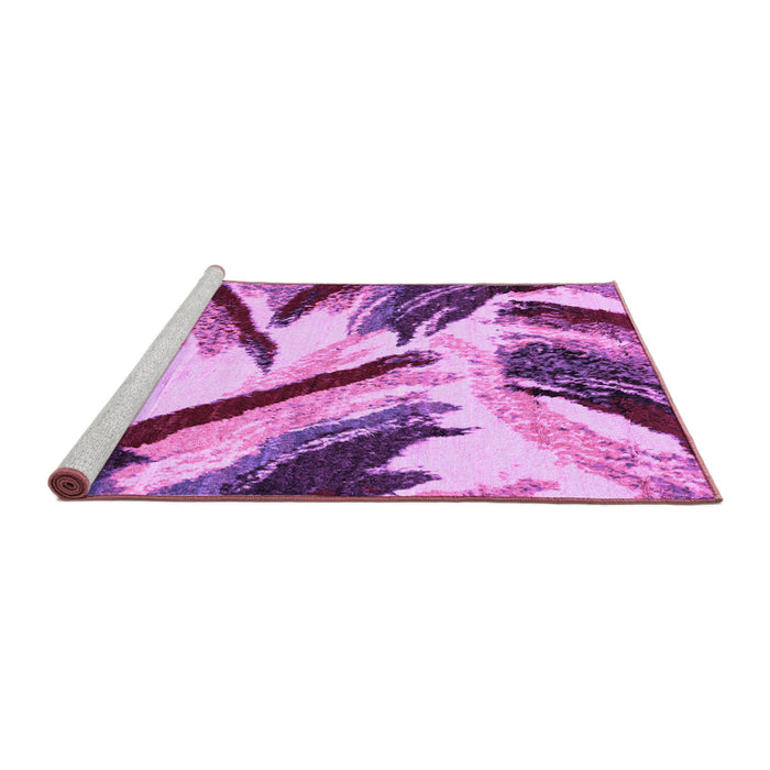 Sideview of Machine Washable Abstract Purple Modern Area Rugs, wshabs2541pur