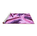 Sideview of Machine Washable Abstract Purple Modern Area Rugs, wshabs2541pur