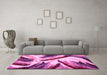 Machine Washable Abstract Pink Modern Rug in a Living Room, wshabs2541pnk