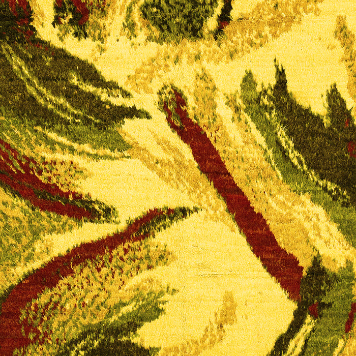 Machine Washable Abstract Yellow Modern Rug, wshabs2541yw