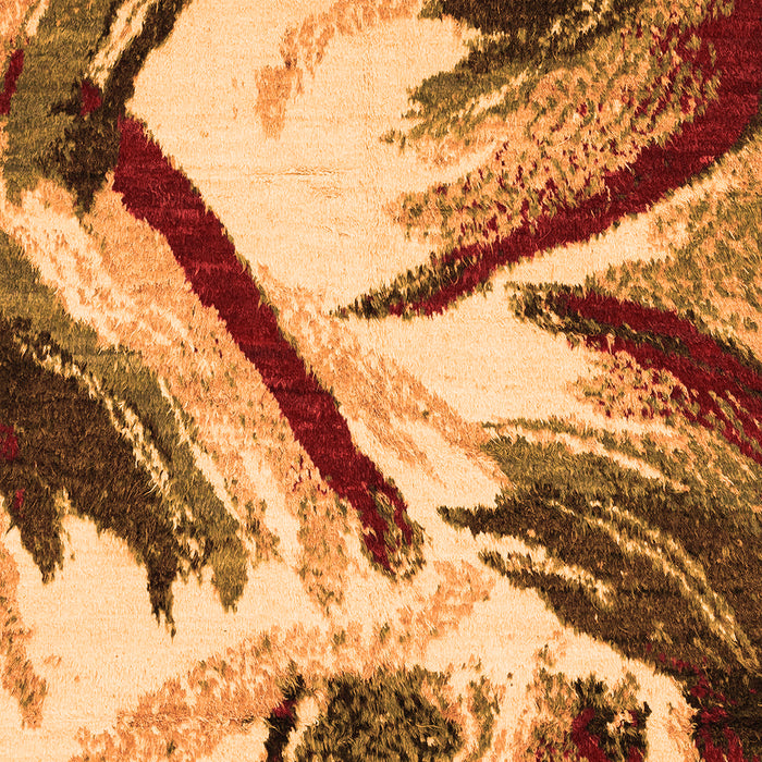 Machine Washable Abstract Orange Modern Area Rugs, wshabs2541org