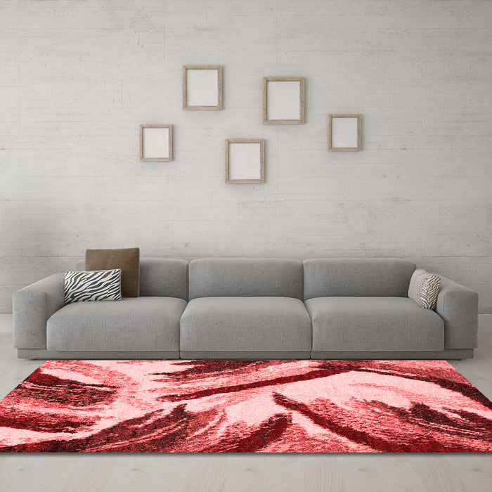 Modern Red Washable Rugs