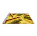 Sideview of Machine Washable Abstract Yellow Modern Rug, wshabs2541yw