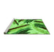 Sideview of Machine Washable Abstract Green Modern Area Rugs, wshabs2541grn