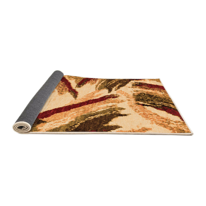 Sideview of Abstract Orange Modern Rug, abs2541org