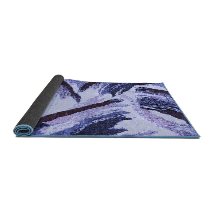 Sideview of Abstract Blue Modern Rug, abs2541blu