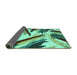 Sideview of Abstract Turquoise Modern Rug, abs2541turq