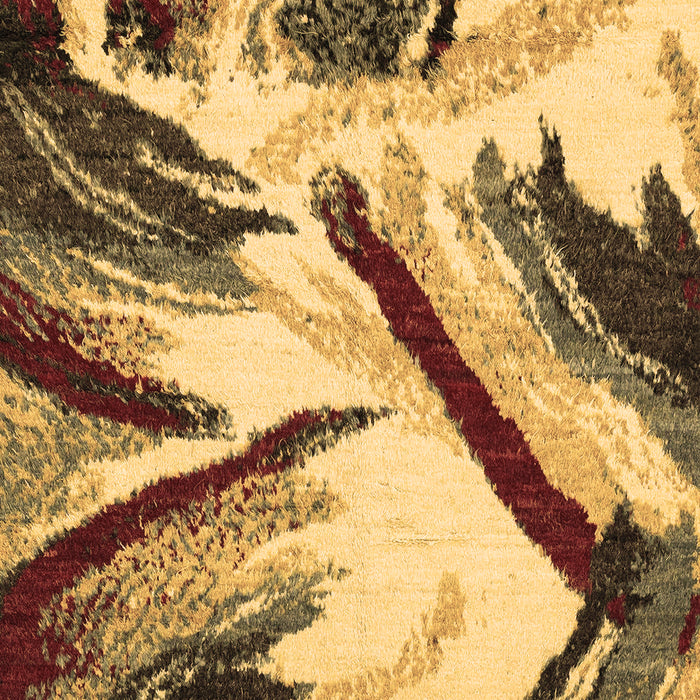 Machine Washable Abstract Brown Modern Rug, wshabs2541brn