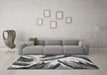 Machine Washable Abstract Gray Modern Rug in a Living Room,, wshabs2541gry