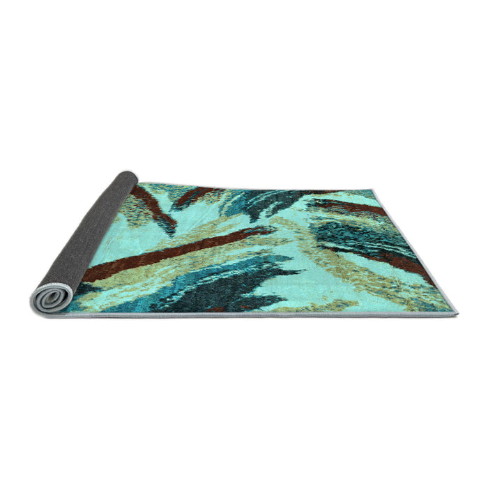 Sideview of Abstract Light Blue Modern Rug, abs2541lblu