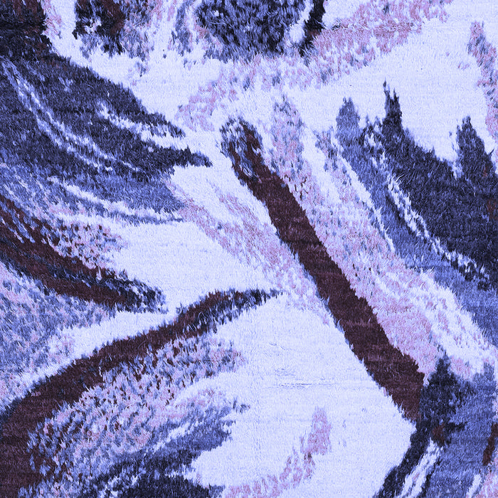 Machine Washable Abstract Blue Modern Rug, wshabs2541blu