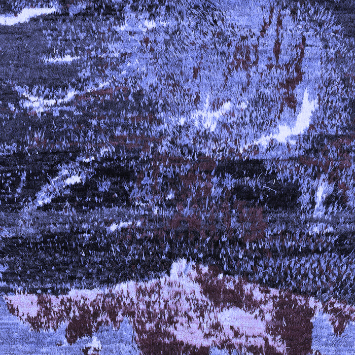 Abstract Blue Modern Rug, abs2542blu