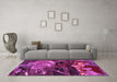 Machine Washable Abstract Pink Modern Rug in a Living Room, wshabs2542pnk