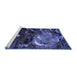 Sideview of Machine Washable Abstract Blue Modern Rug, wshabs2542blu