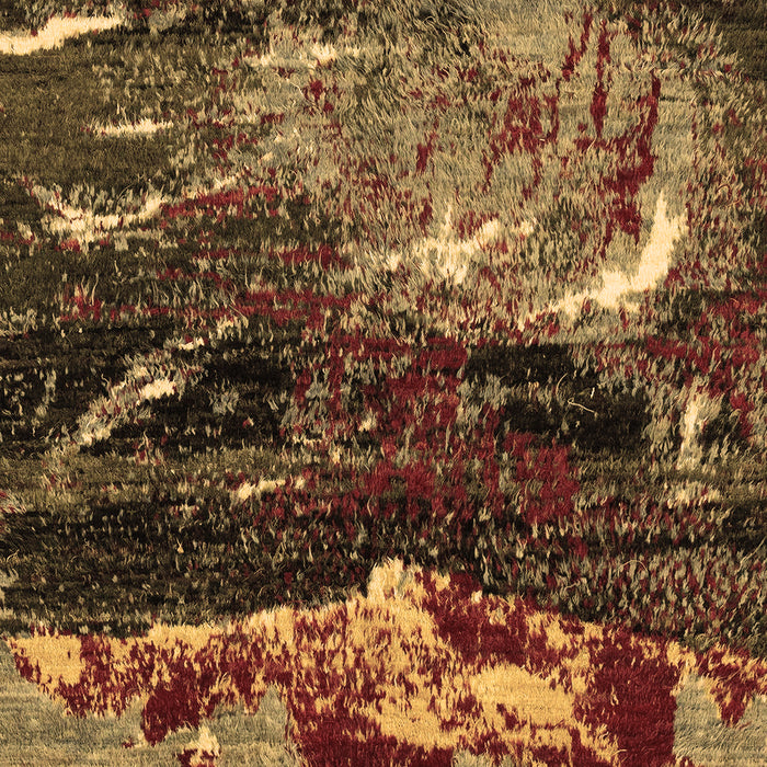 Machine Washable Abstract Brown Modern Rug, wshabs2542brn