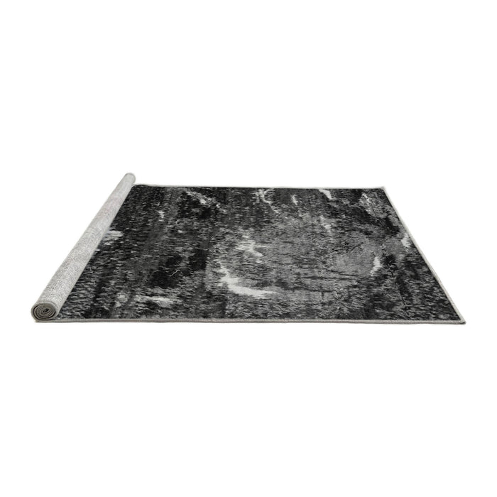 Sideview of Machine Washable Abstract Gray Modern Rug, wshabs2542gry