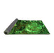 Sideview of Abstract Green Modern Rug, abs2542grn