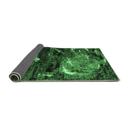 Sideview of Abstract Emerald Green Modern Rug, abs2542emgrn