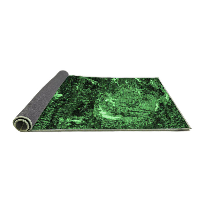 Sideview of Abstract Emerald Green Modern Rug, abs2542emgrn