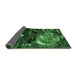 Sideview of Abstract Emerald Green Modern Rug, abs2542emgrn