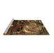 Sideview of Machine Washable Abstract Brown Modern Rug, wshabs2542brn