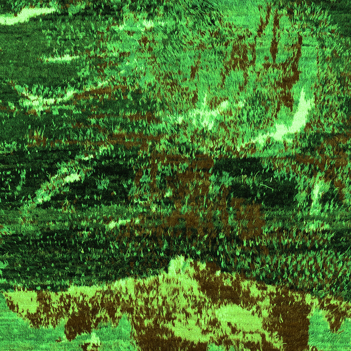 Machine Washable Abstract Green Modern Area Rugs, wshabs2542grn