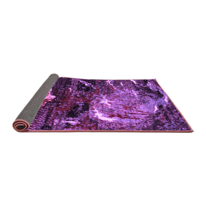 Sideview of Abstract Purple Modern Rug, abs2542pur