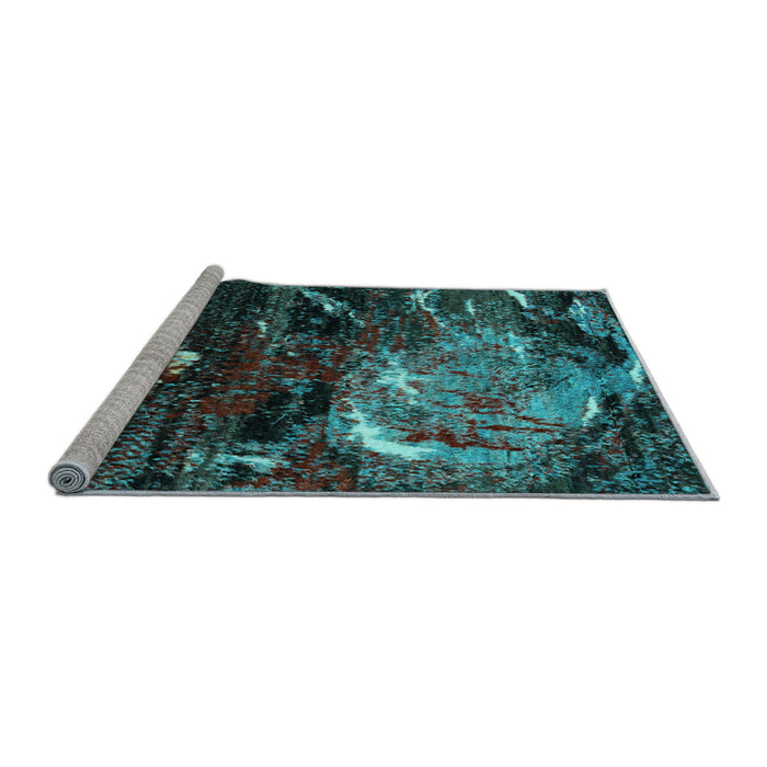 Sideview of Machine Washable Abstract Light Blue Modern Rug, wshabs2542lblu