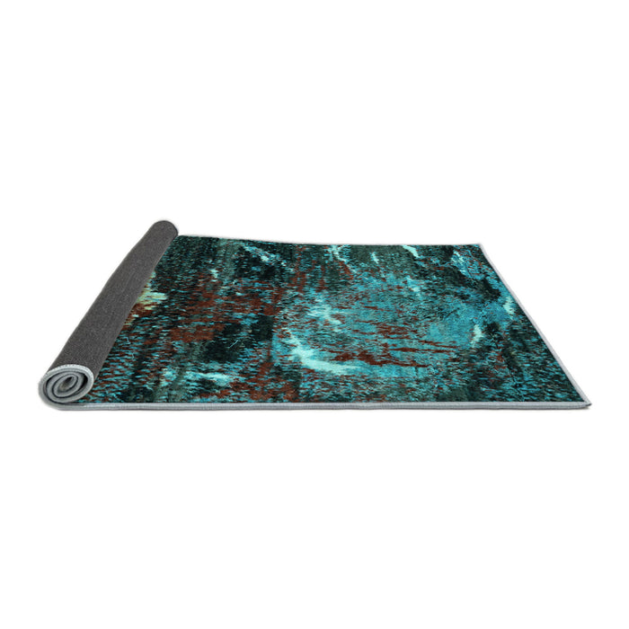 Sideview of Abstract Light Blue Modern Rug, abs2542lblu
