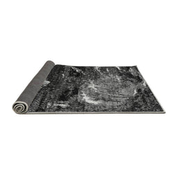 Sideview of Abstract Gray Modern Rug, abs2542gry