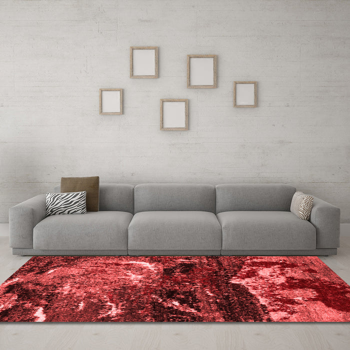 Modern Red Washable Rugs