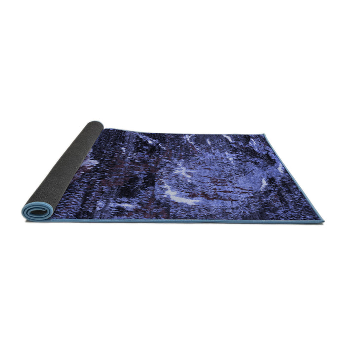 Sideview of Abstract Blue Modern Rug, abs2542blu