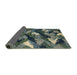 Sideview of Abstract Dark Slate Gray Green Modern Rug, abs2543