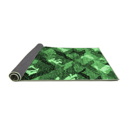 Sideview of Abstract Emerald Green Modern Rug, abs2543emgrn