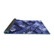 Sideview of Abstract Blue Modern Rug, abs2543blu