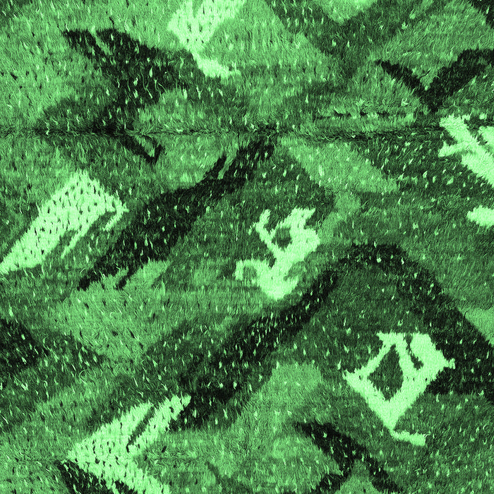 Machine Washable Abstract Emerald Green Modern Area Rugs, wshabs2543emgrn