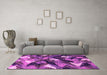 Machine Washable Abstract Pink Modern Rug in a Living Room, wshabs2543pnk