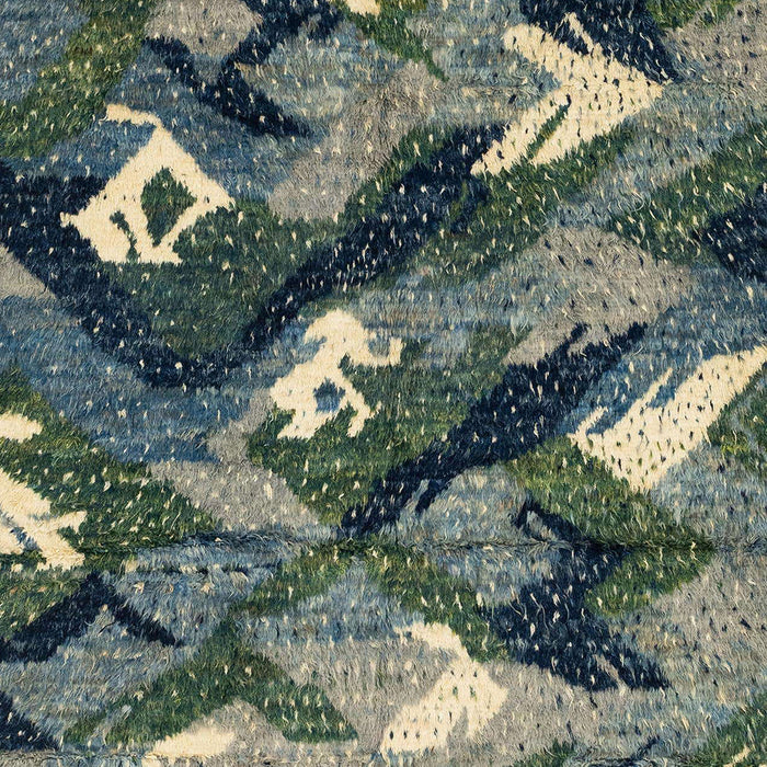 Machine Washable Abstract Dark Slate Gray Green Rug, wshabs2543