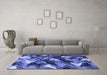 Machine Washable Abstract Blue Modern Rug in a Living Room, wshabs2543blu