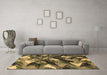 Machine Washable Abstract Brown Modern Rug in a Living Room,, wshabs2543brn