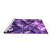 Sideview of Machine Washable Abstract Purple Modern Area Rugs, wshabs2543pur