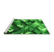 Sideview of Machine Washable Abstract Green Modern Area Rugs, wshabs2543grn