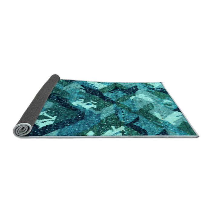 Sideview of Abstract Light Blue Modern Rug, abs2543lblu