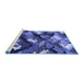 Sideview of Machine Washable Abstract Blue Modern Rug, wshabs2543blu