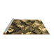 Sideview of Machine Washable Abstract Brown Modern Rug, wshabs2543brn