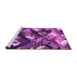 Sideview of Machine Washable Abstract Pink Modern Rug, wshabs2543pnk