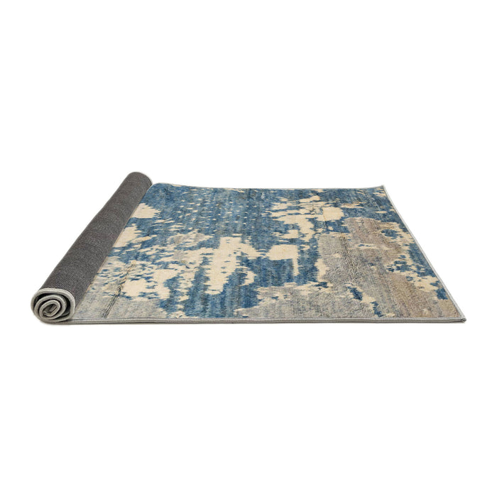Sideview of Abstract Slate Gray Modern Rug, abs2544