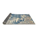 Sideview of Abstract Slate Gray Modern Rug, abs2544